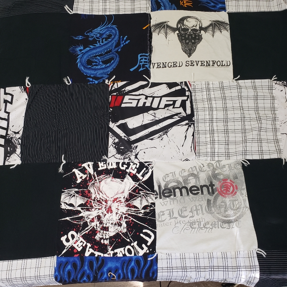 T-shirt Quilt Blanket Custom Made 44x44